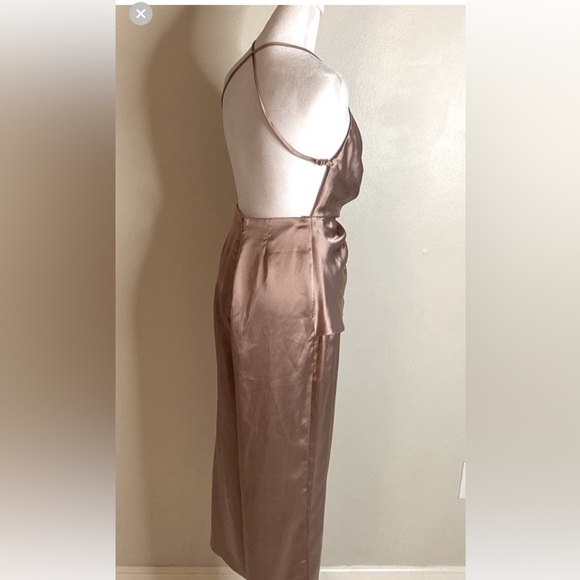 ANTHROPOLOGIE ASOS HEATHER ROSE KNOTTED TWIST FRONT BACKLESS JUMPSUIT - Size 4 - Picture 6 of 11